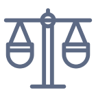 Icône de balance symbolisant la justice et l'équilibre.