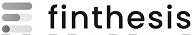 Logo de Finthesis avec un motif de barres stylisées.