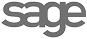 Logo de l'entreprise Sage en lettres gris clair sur fond blanc.