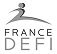 Logo de France Défi avec une silhouette stylisée en mouvement.